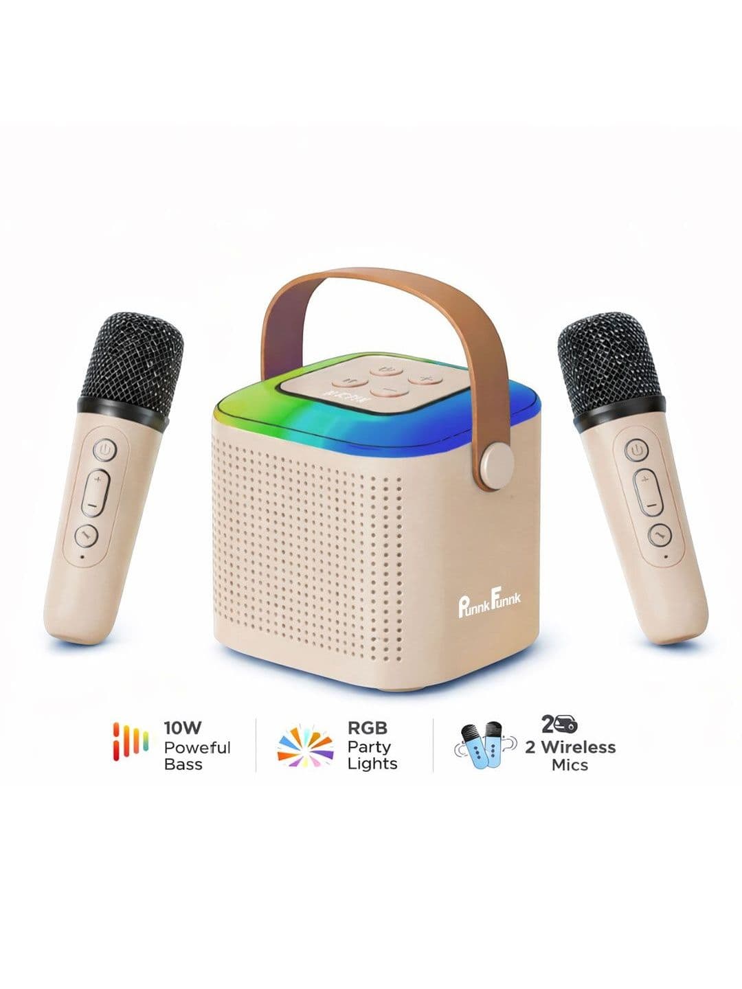 PunnkFunnk Wireless Mics Portable Karaoke Bluetooth Speaker - view 1