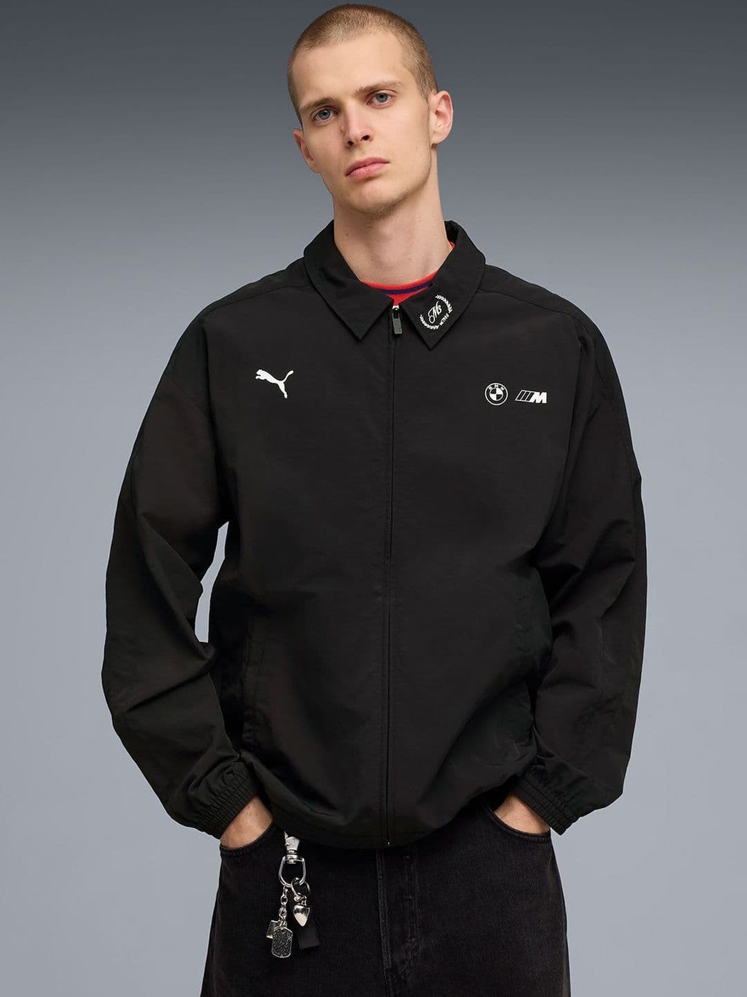 PUMA Motorsport Men Typography Sporty Jacket with Embroidered - view 1