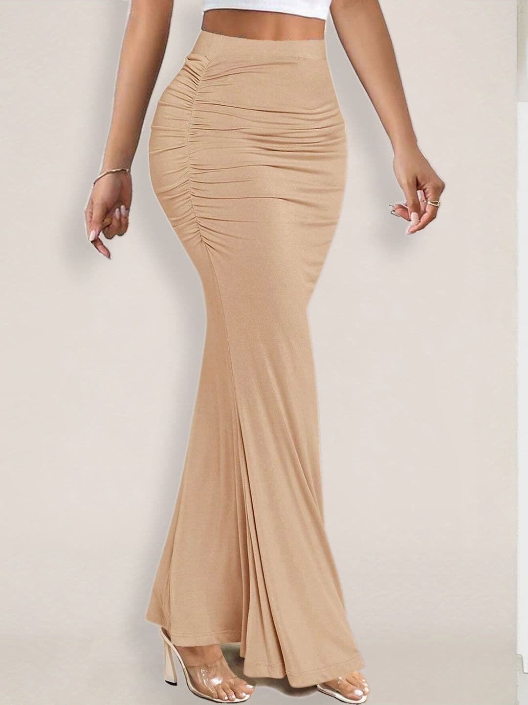 StyleCast Women Ruched Maxi Trumpet Skirt - view 1