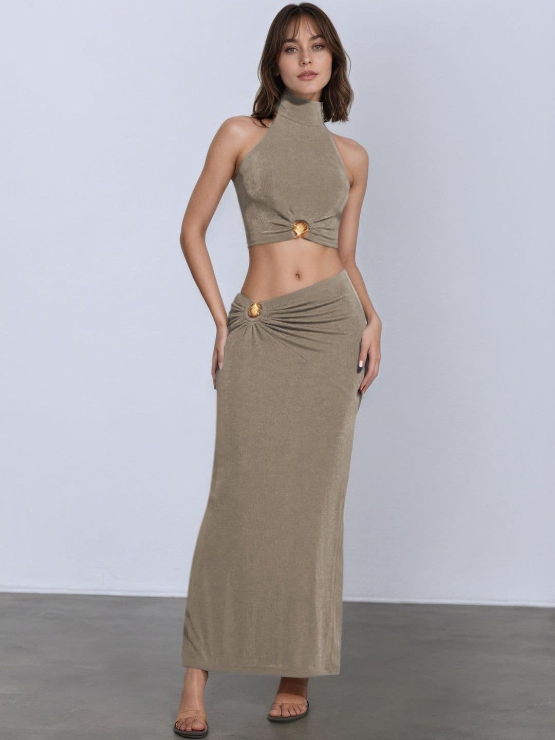 StyleCast Women Draped Maxi Straight Skirt - view 1