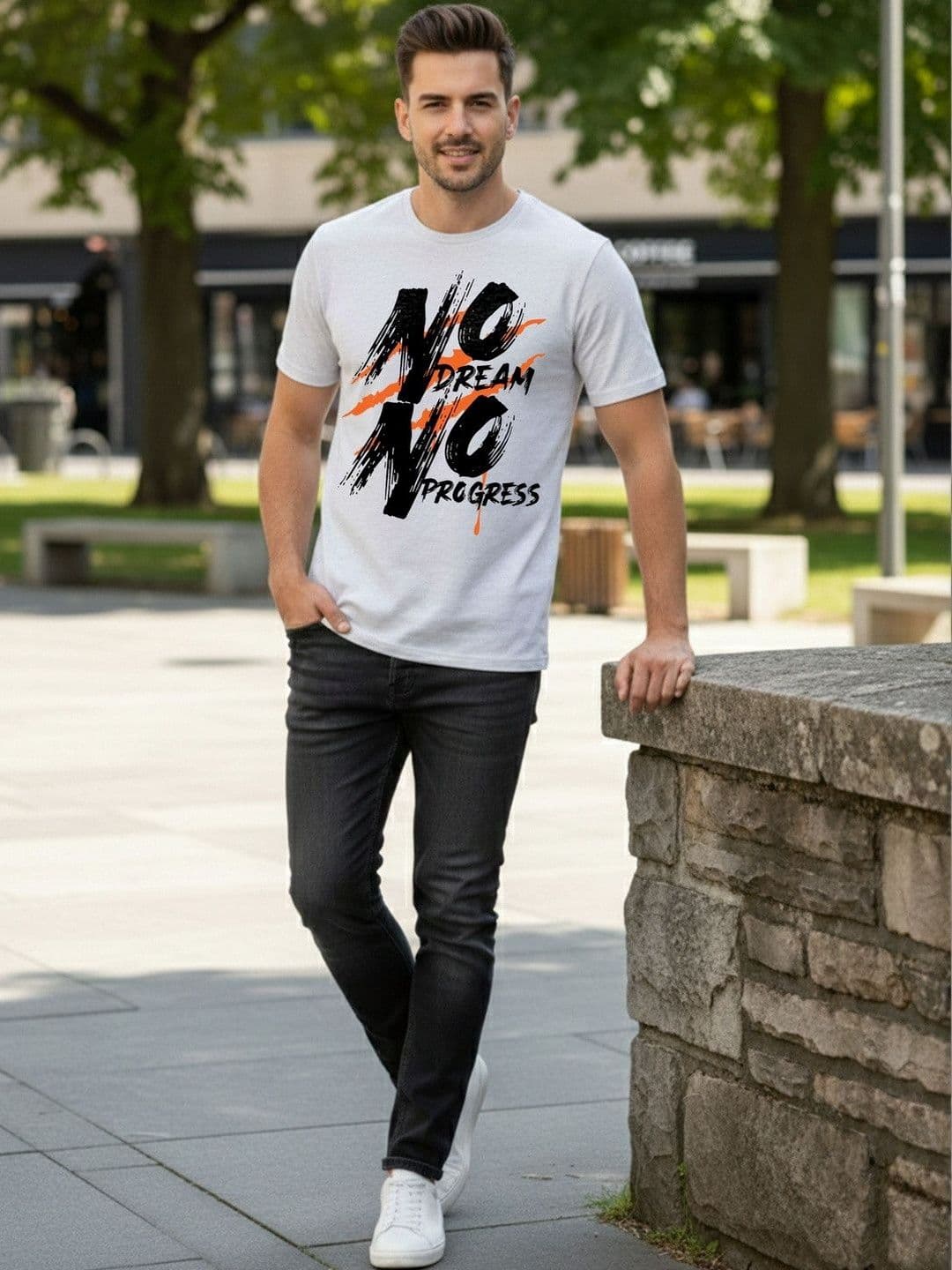 SYMBLANCE Men Typography Printed T-shirt - view 1