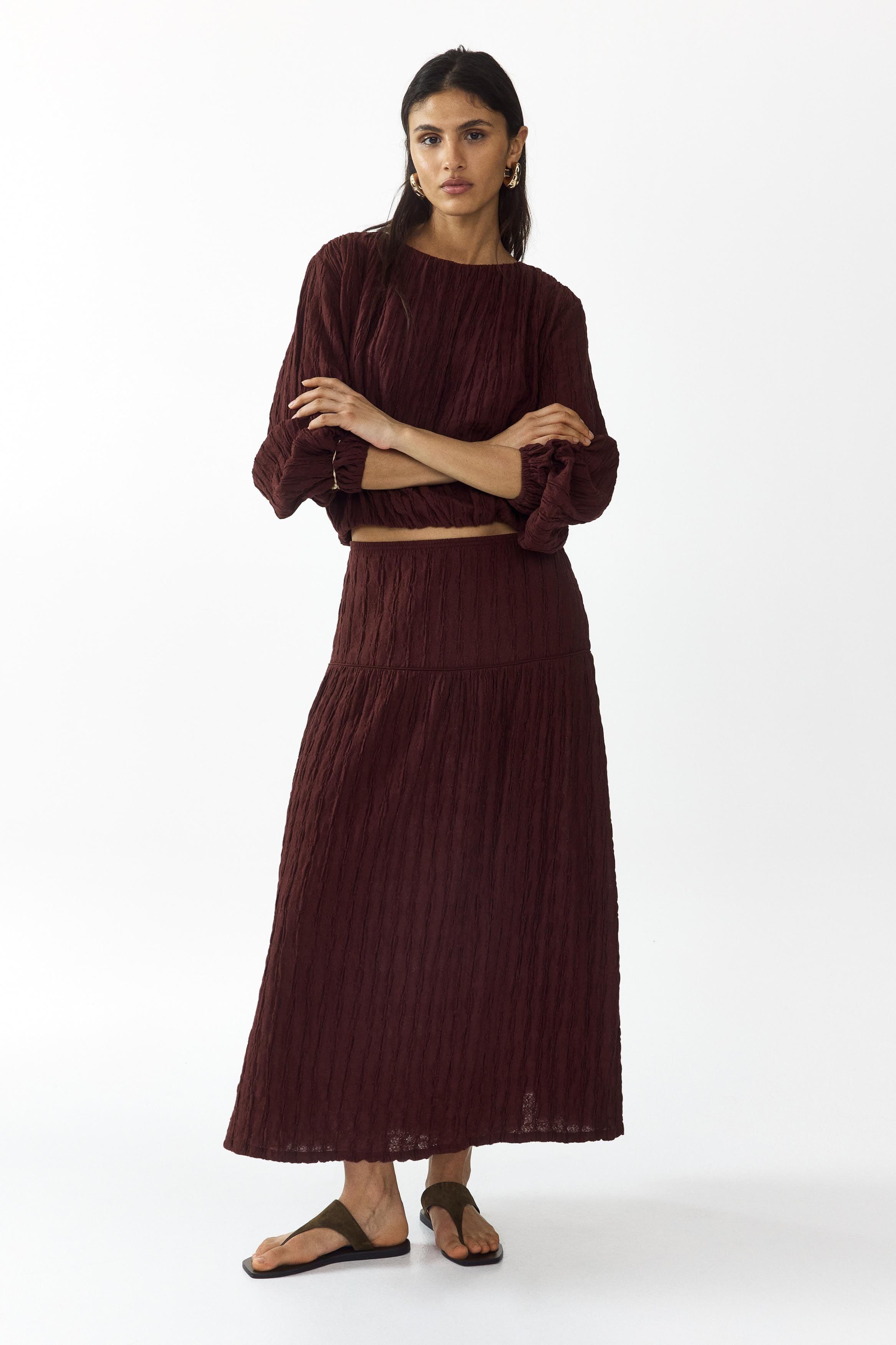 H&M Textured jersey midi skirt - view 1