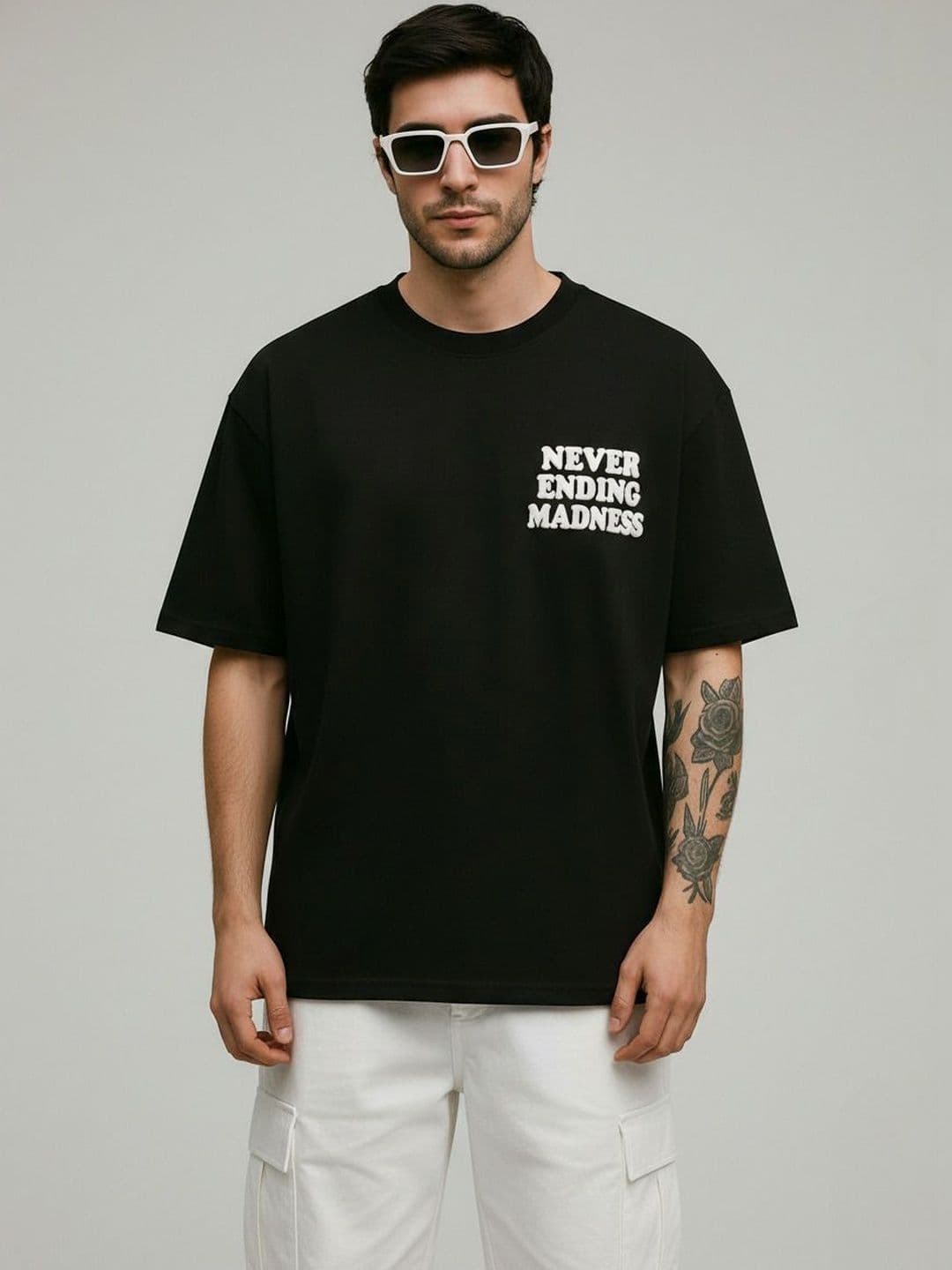 LazyGreg Men Typography Printed Pure Cotton T-shirt - view 1