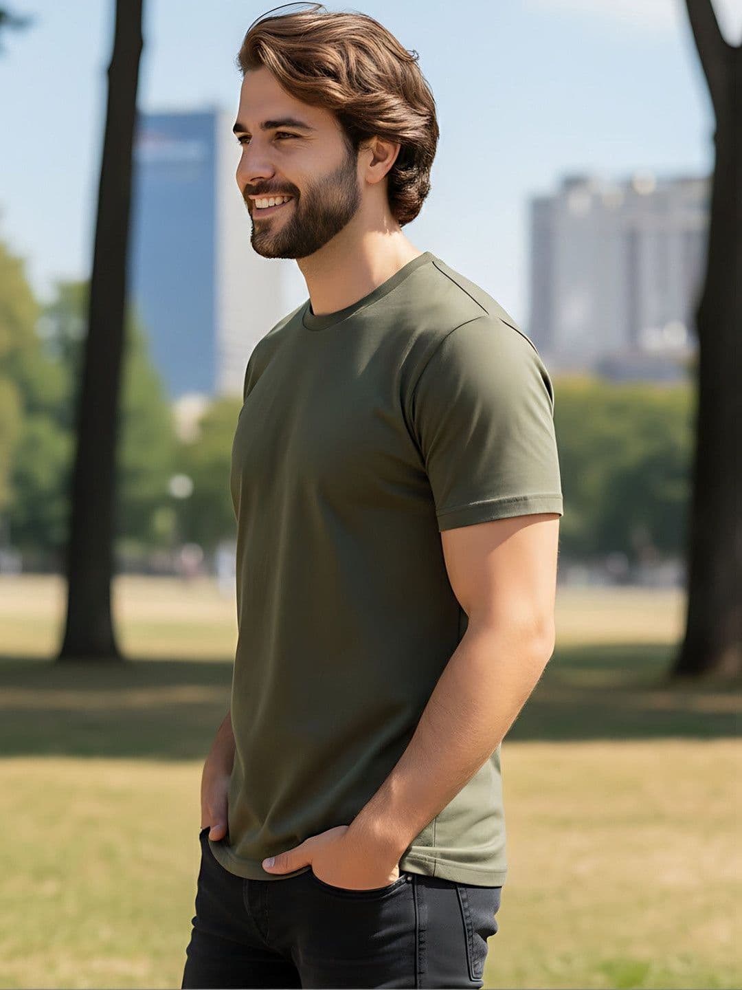 SYMBLANCE Men Printed Round Neck Short Sleeve Regular Fit Tshirt - view 1