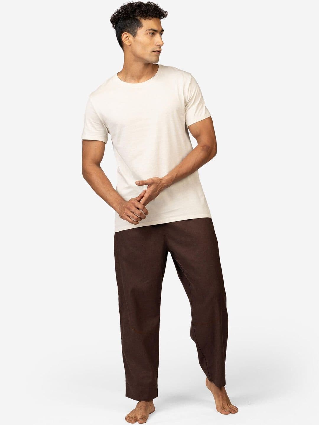 Decathlon Domyos - Men Beige Softness Fitness T-Shirt - view 1