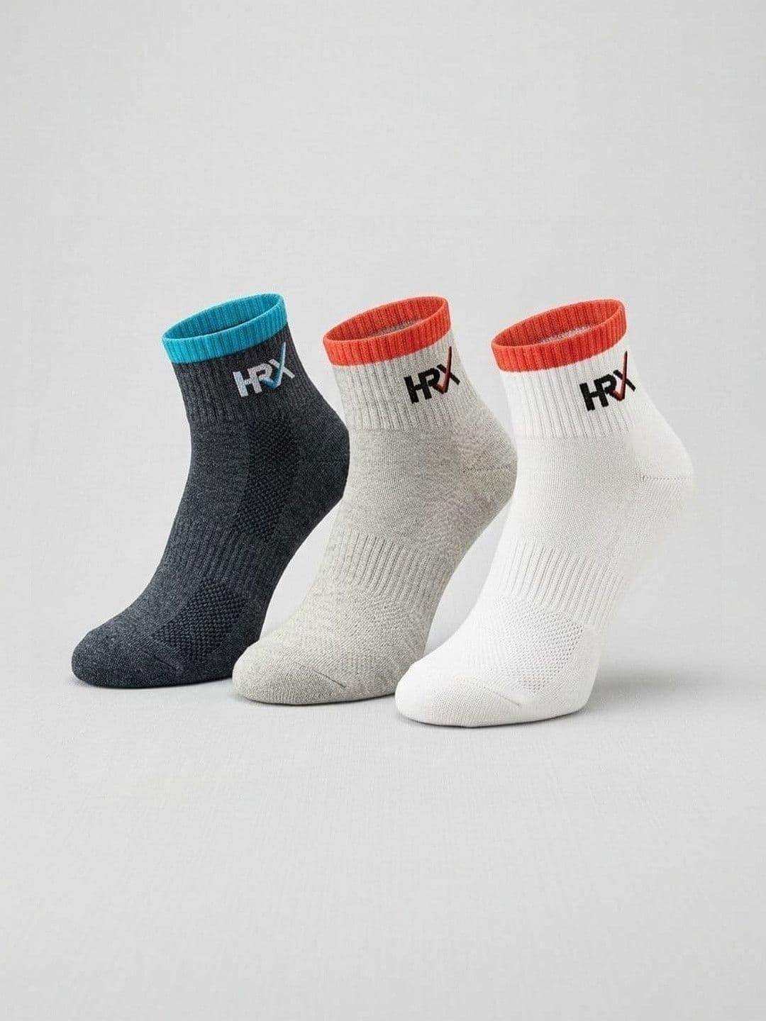 HRX by Hrithik Roshan Men Pack of 3 Cotton Blend Patterned Above Ankle Socks - view 1