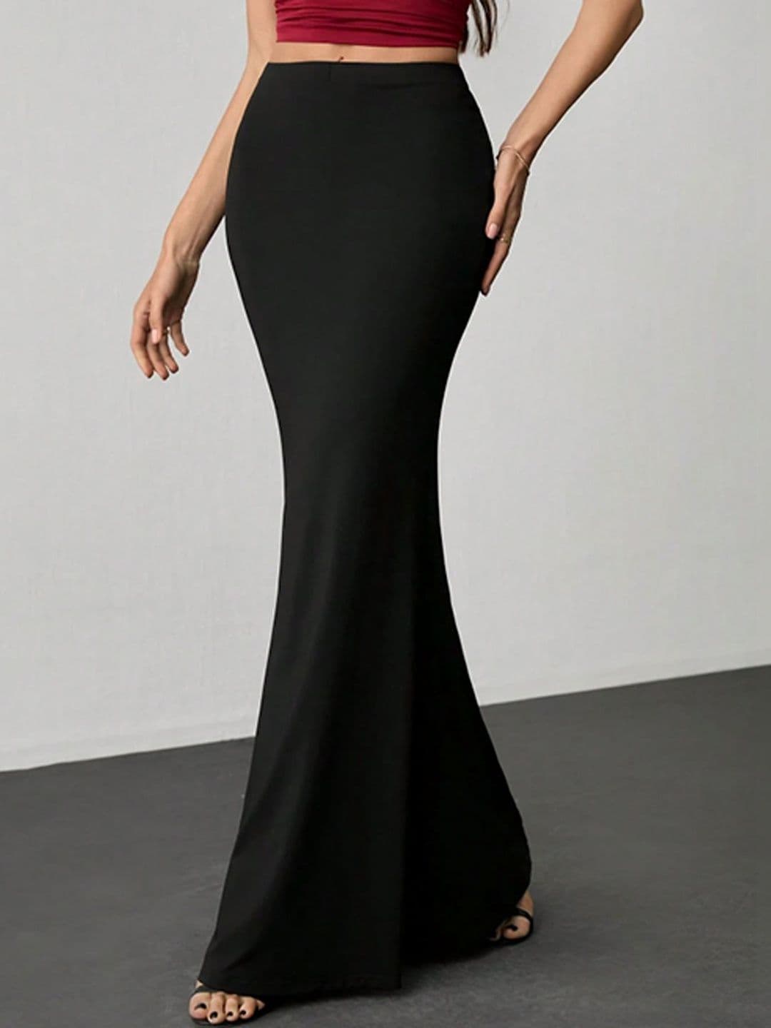 StyleCast Women Draped Maxi Trumpet Skirt - view 1