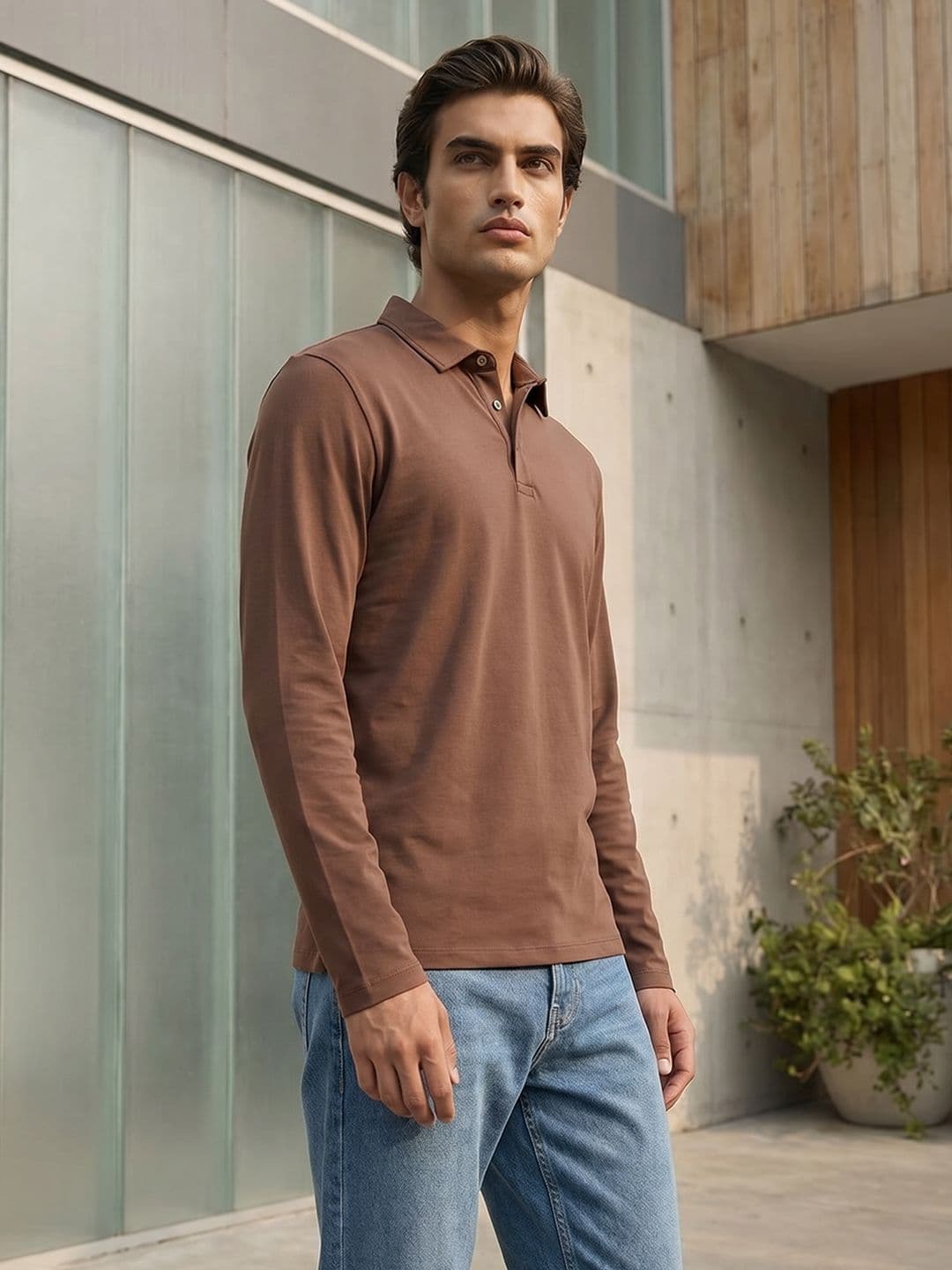 Mr Bowerbird Polo Collar Pure Cotton T-shirt - view 1