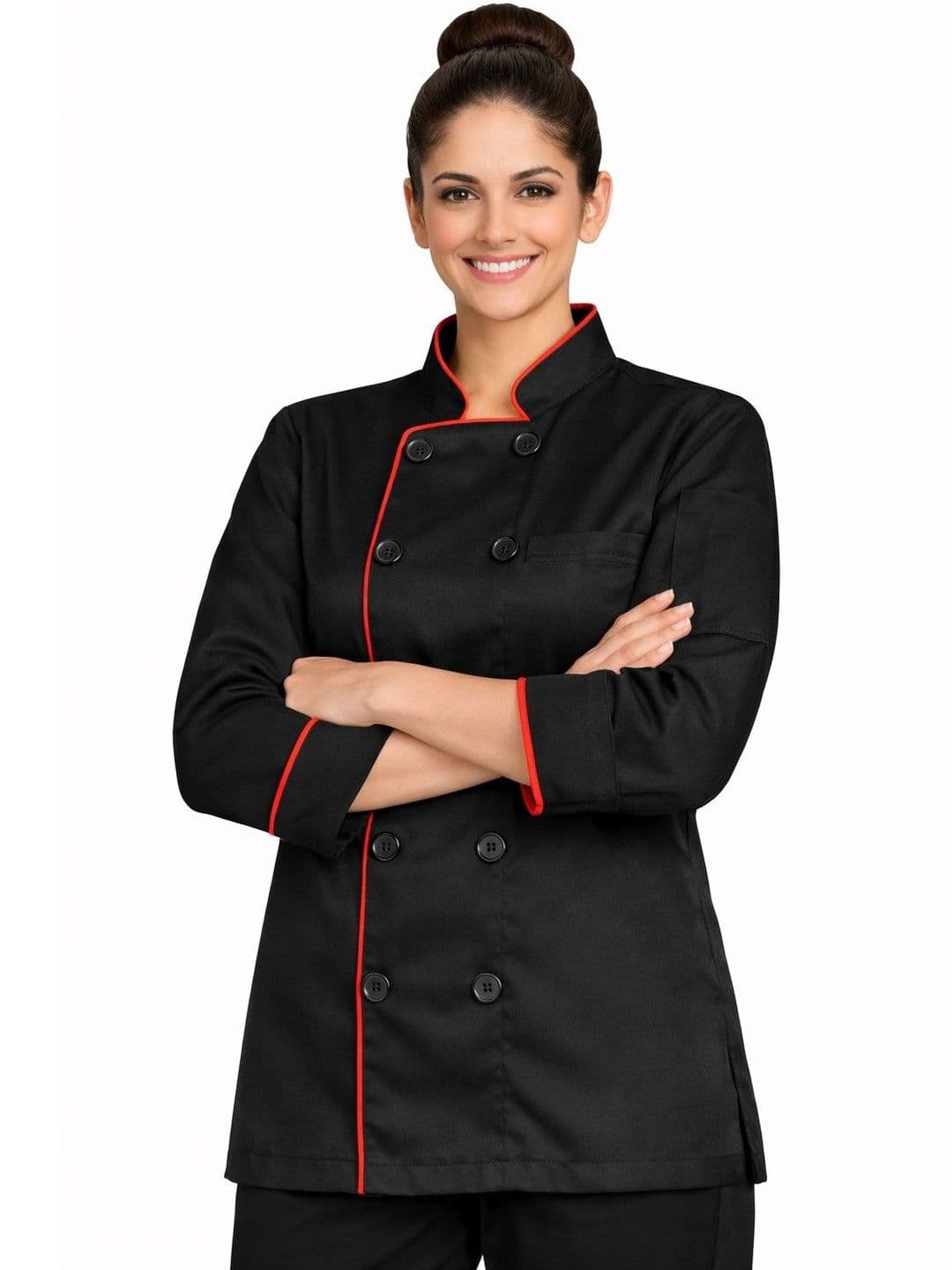 SAME FIT Stand Collar Long Sleeves Chef Coats - view 1