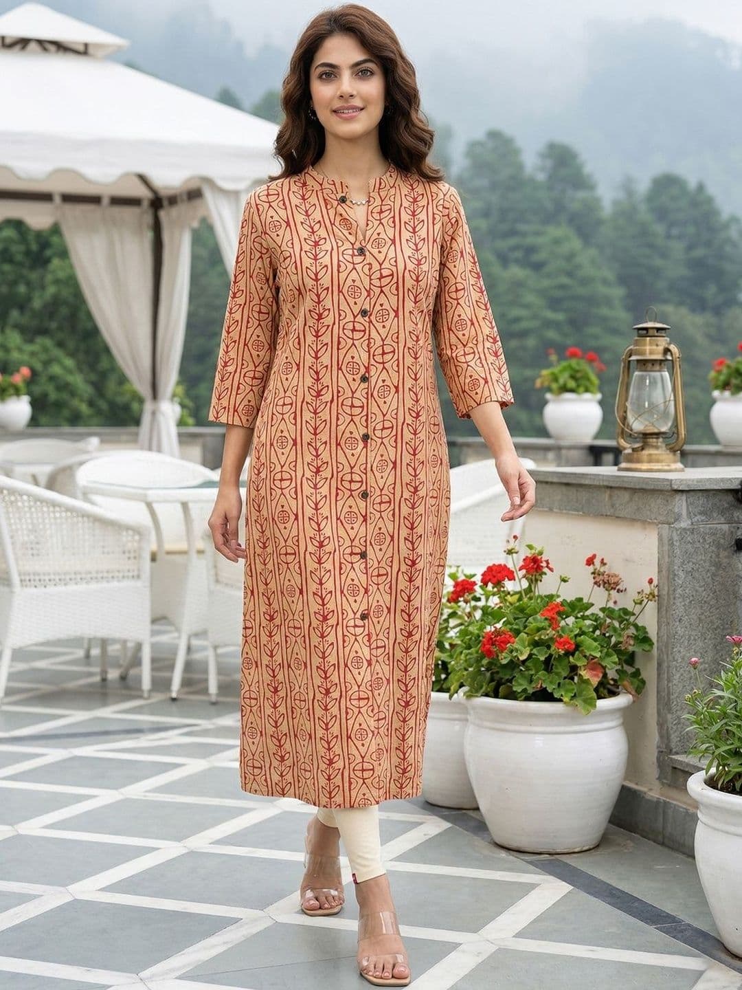 Anouk Women Ethnic Motifs Printed Floral Kurta - view 1