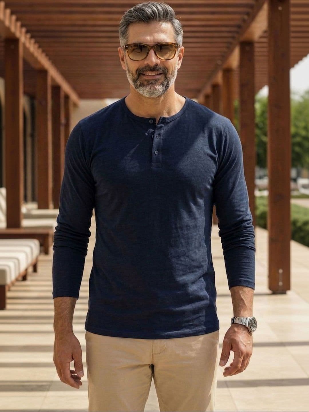 LEON Men Henley Neck T-shirt - view 1