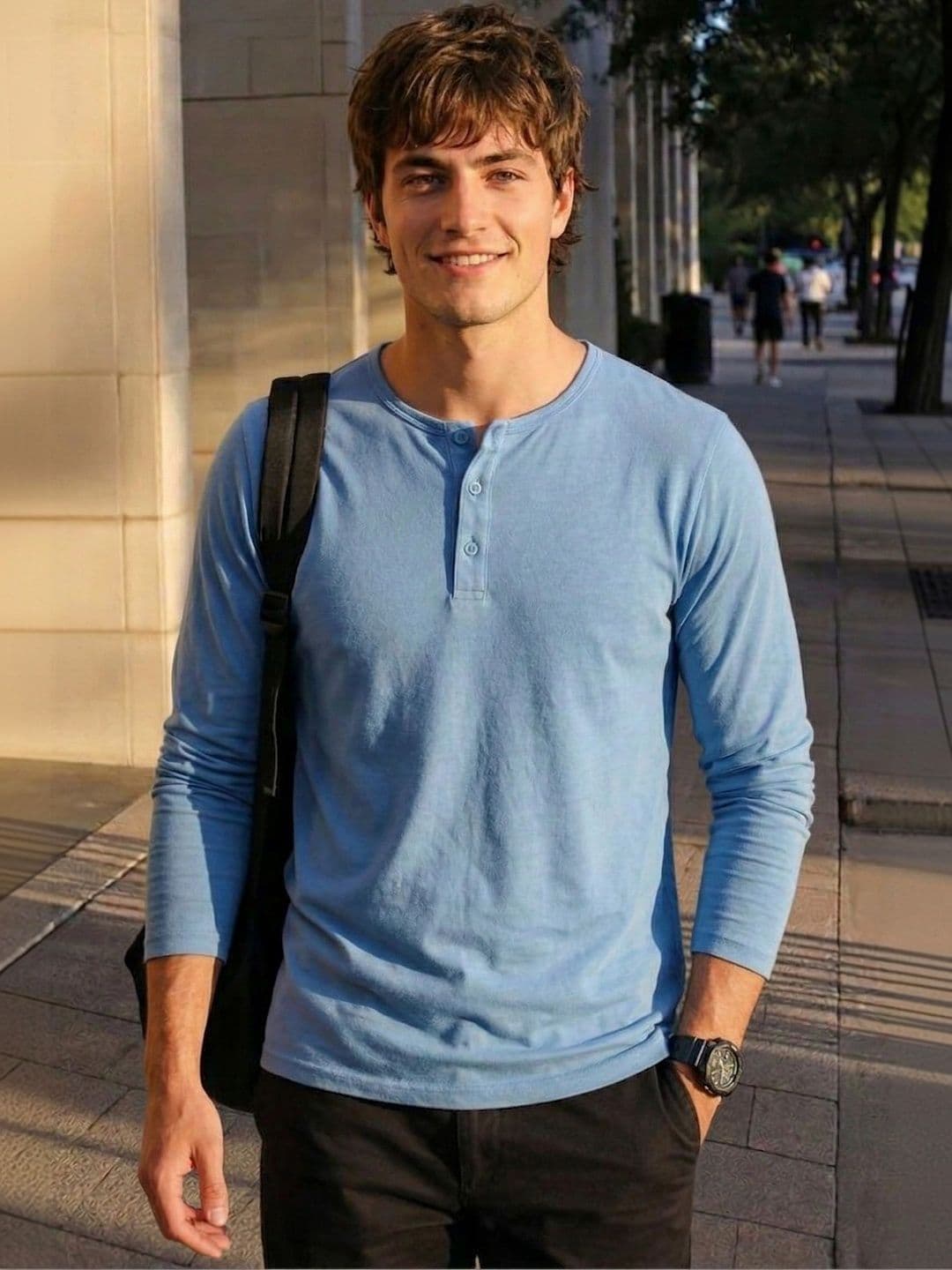 LEON Men Henley Neck T-shirt - view 1