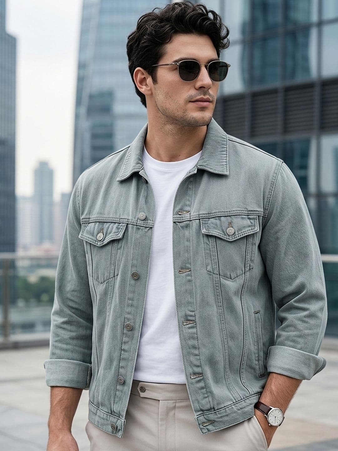 Urbano Fashion Men Washed Regular Fit Denim Jacket - view 1
