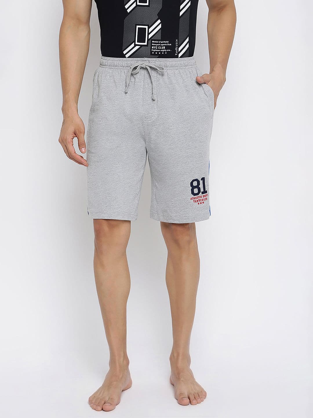 Van Heusen Innerwear Men Athleisure Solid Smart Tech Easy Stain Release Lounge Shorts - view 1