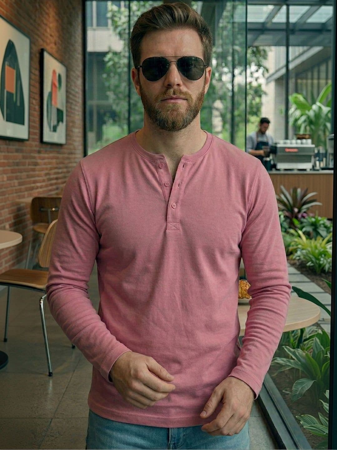 LEON Men Henley Neck T-shirt - view 1