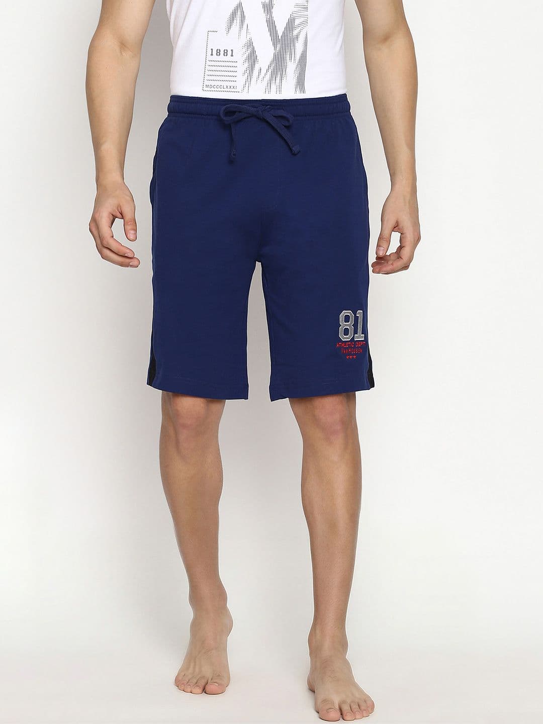 Van Heusen Innerwear Athleisure Men Solid Smart Tech Easy Stain Release Knit Lounge Shorts - view 1