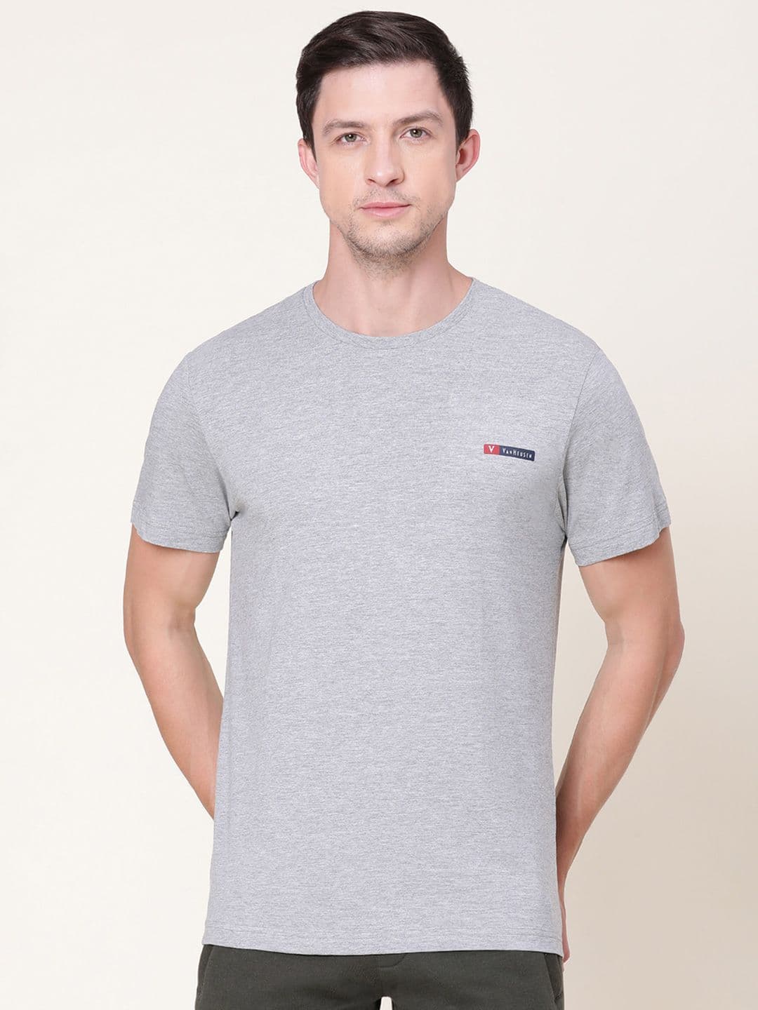Van Heusen Innerwear Round Neck Pure Cotton Lounge Tshirt - view 1