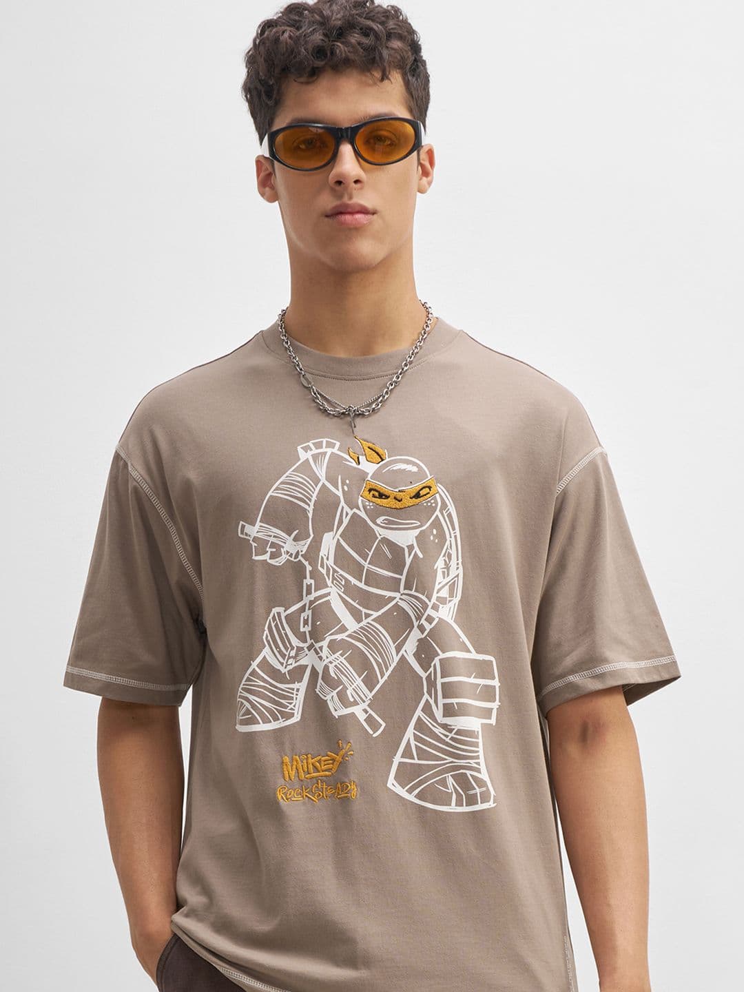 HIGHLANDER Men Ninja Hattori Printed Drop-Shoulder Sleeves T-shirt - view 1