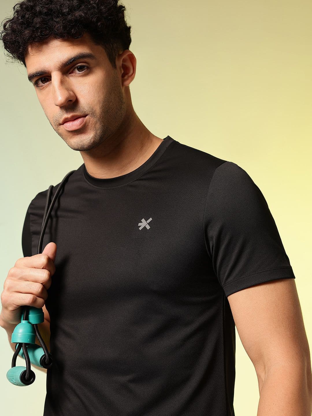 HRX by Hrithik Roshan Rapid-Dry Training Knitted T-shirt - view 1
