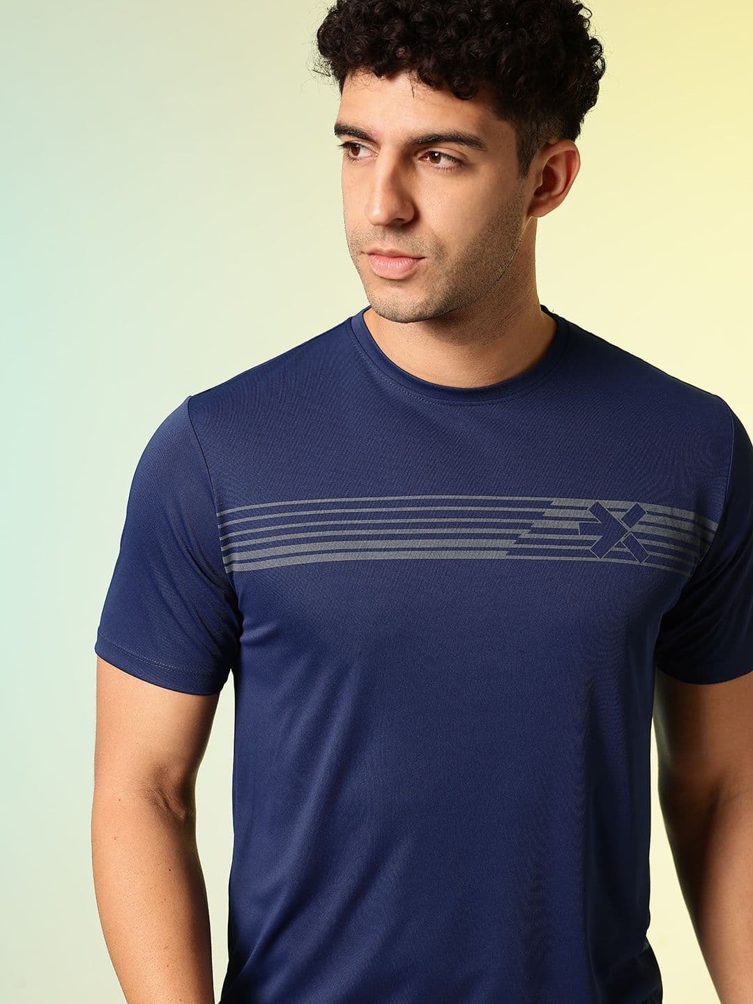 HRX by Hrithik Roshan Brand Logo Printed Rapid-Dry Training T-shirt - view 1
