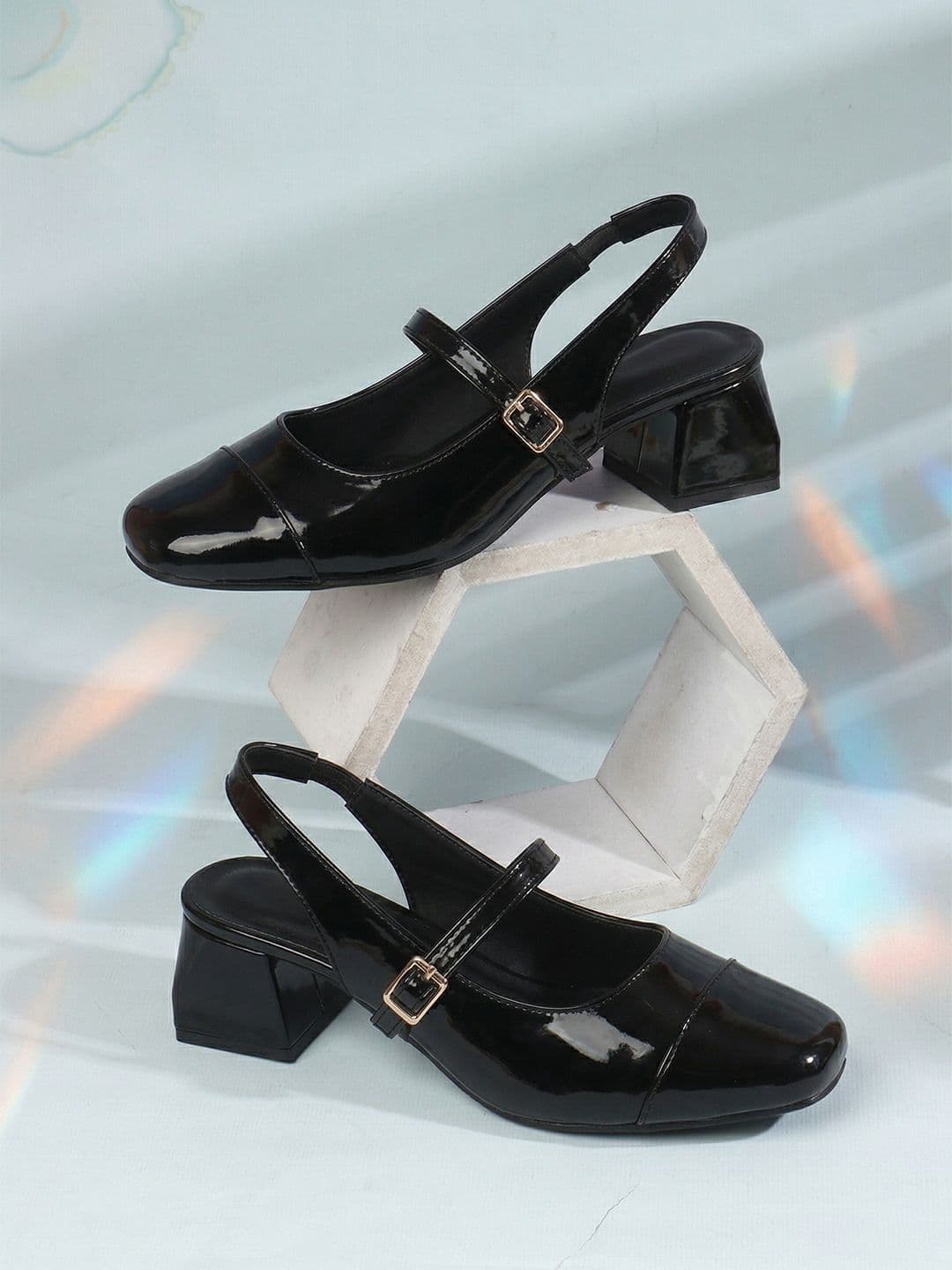 VENDOZ Block Pumps with Buckles - view 1
