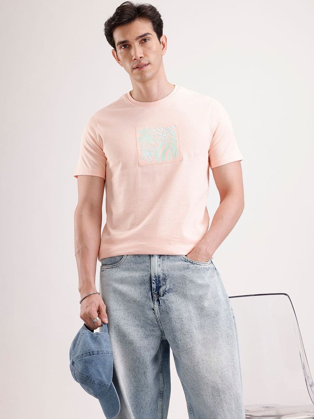 WROGN Men Printed Slim Fit T-shirt - view 1