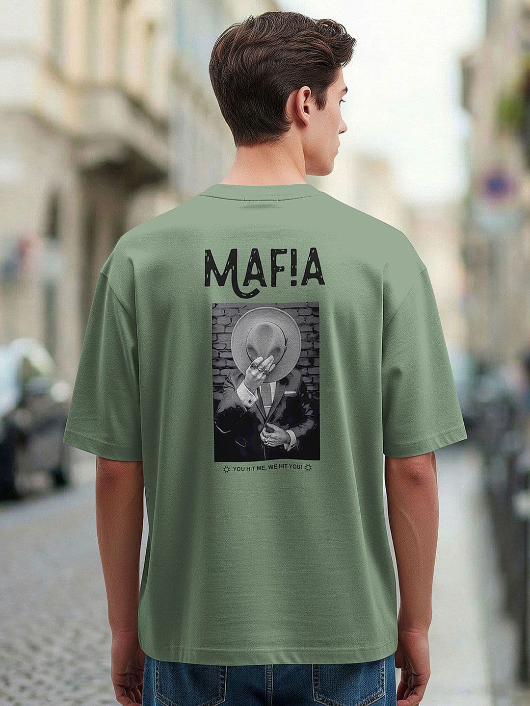BULLMER Pack Of 2 Typography Printed Round Neck Oversized T-shirts - view 1