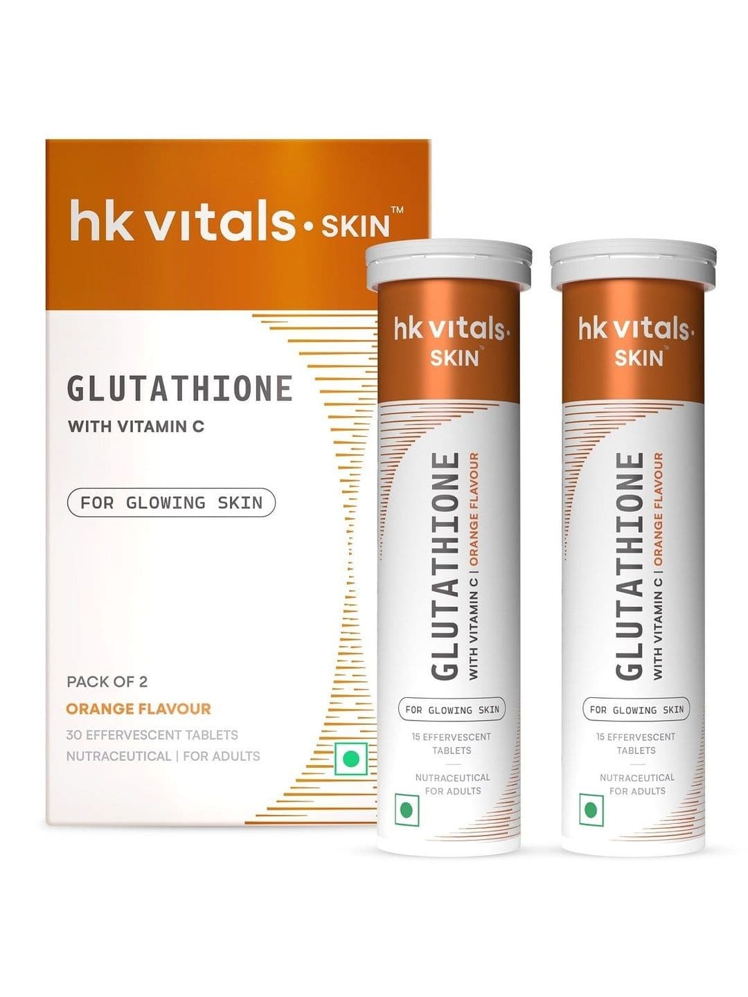 HK VITALS Set Of 2 Glutathione With Vitamin C - 15 Effervescent Tablets - Orange - view 1