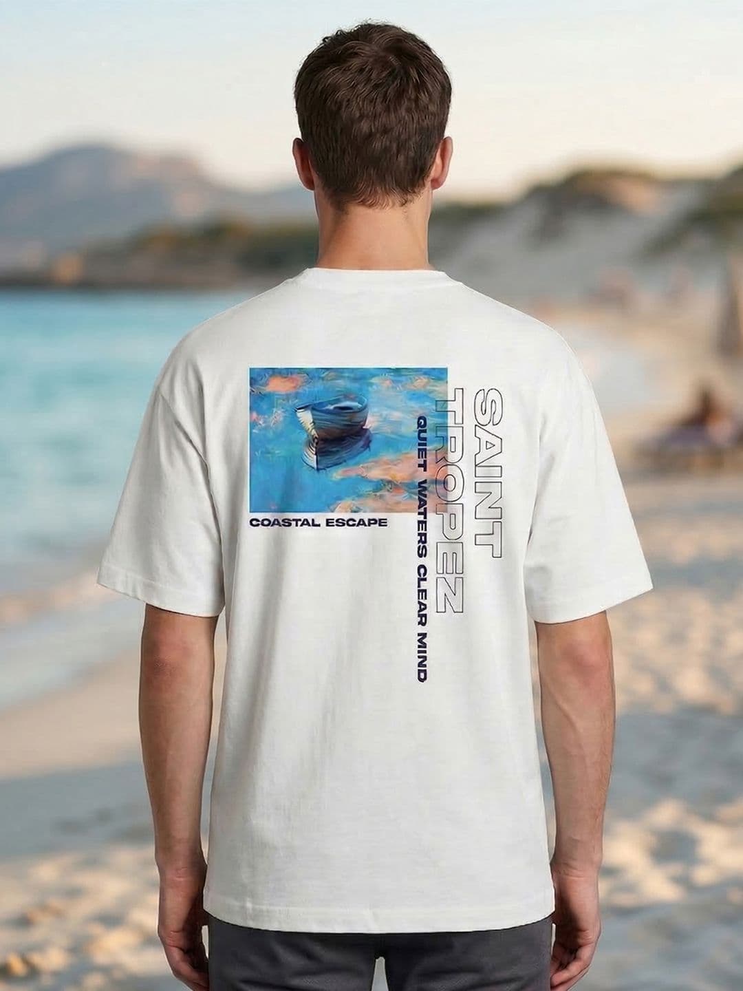 NOBERO Men Printed Drop-Shoulder Sleeves T-shirt - view 1