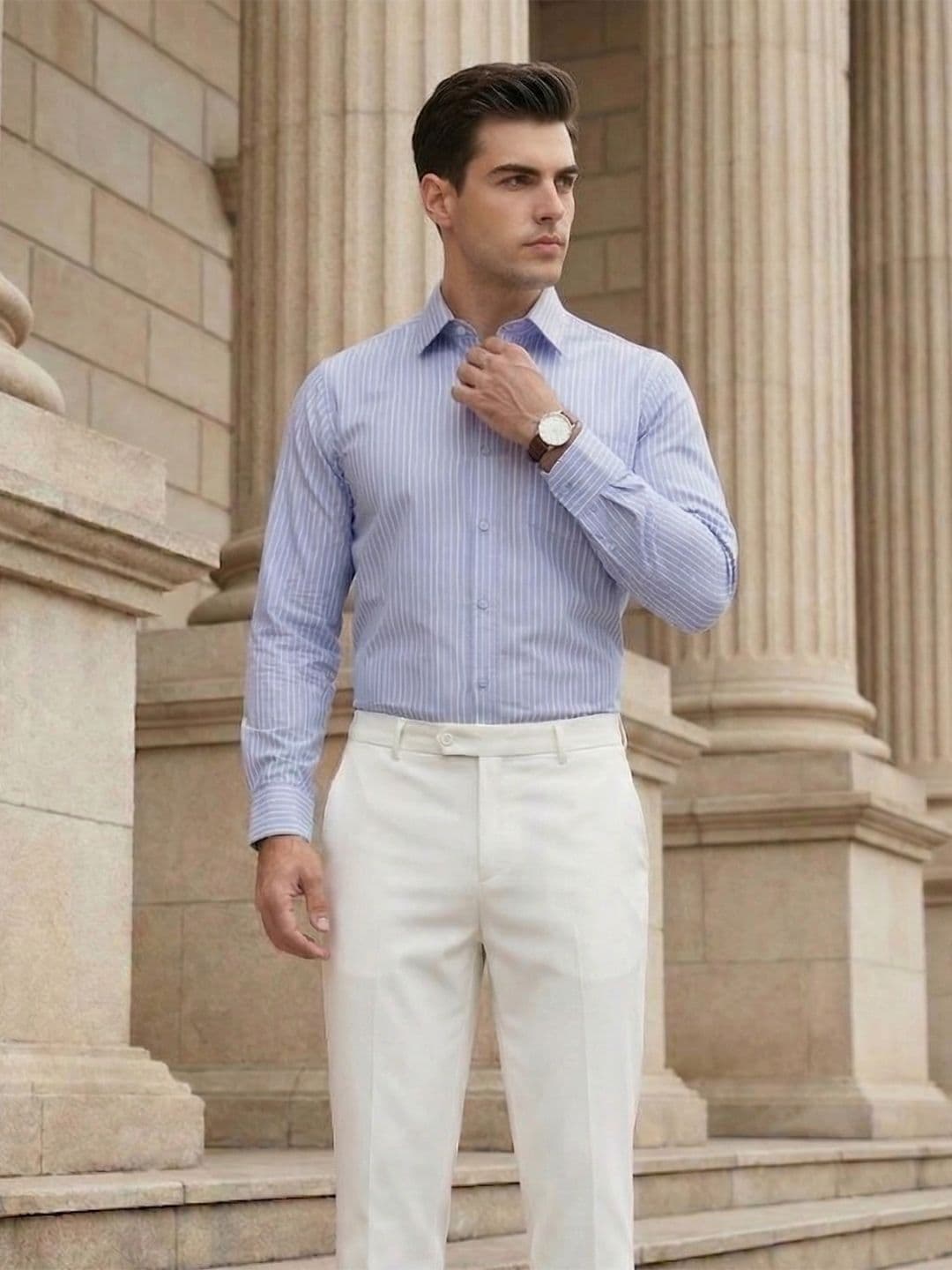 INVICTUS Urban Slim Fit Striped Formal Shirt - view 1