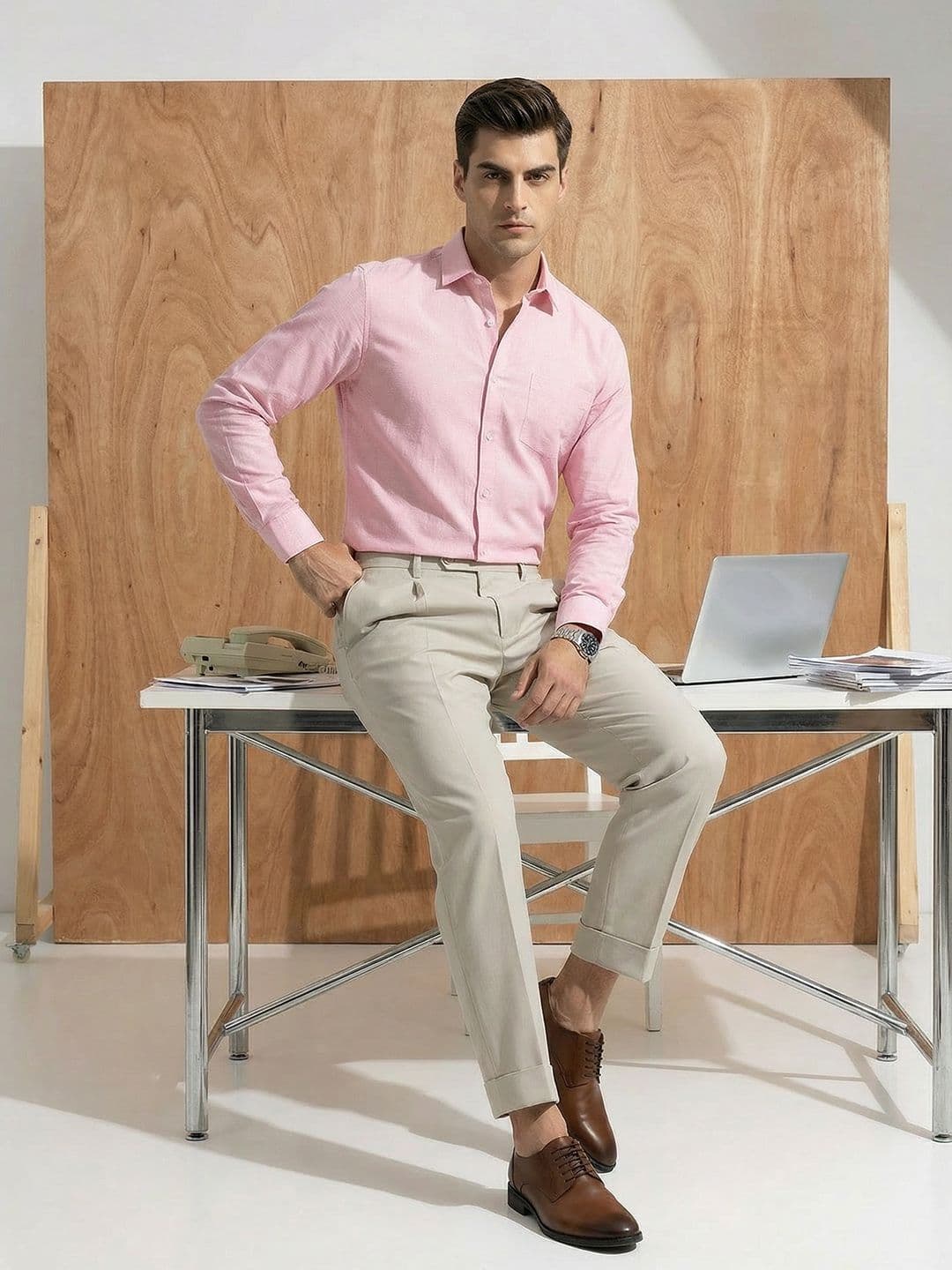 INVICTUS Slim Fit Pure Cotton Formal Shirt - view 1