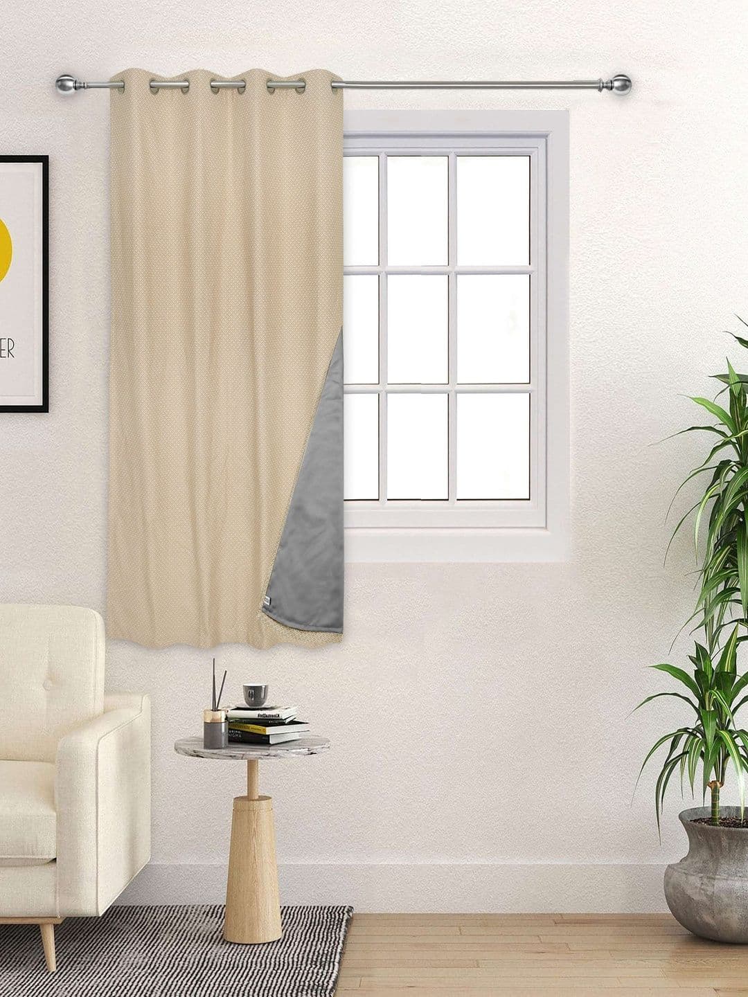 Saral Home Beige Black Out Curtains and Sheers - view 1