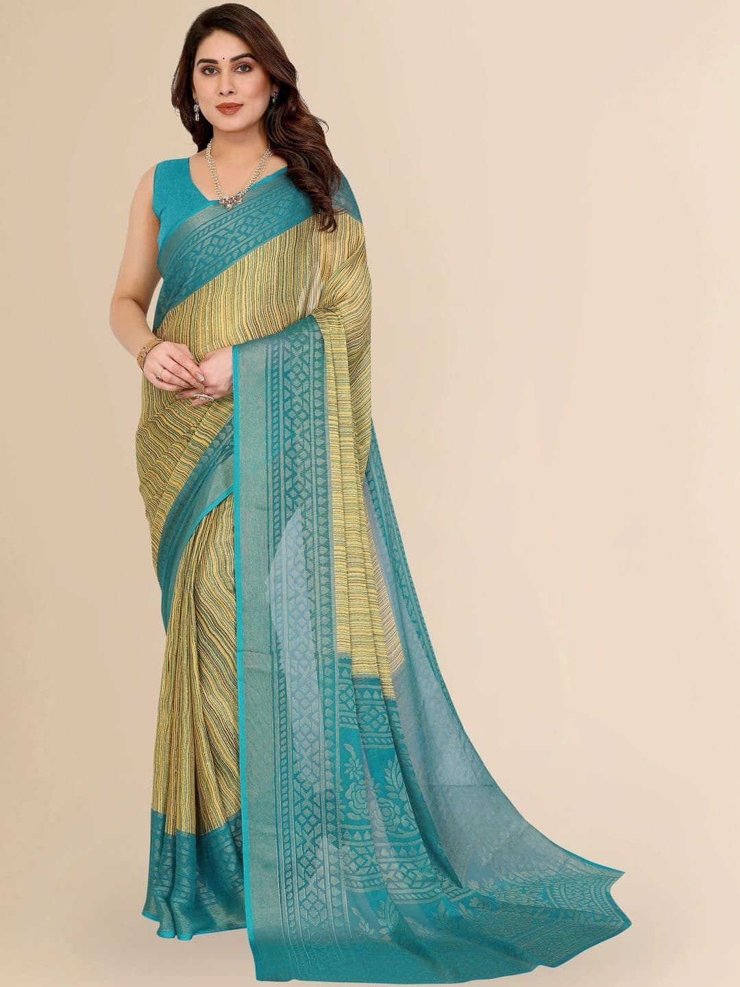 Sangria Printed Saree With Unstitched Blouse - view 1