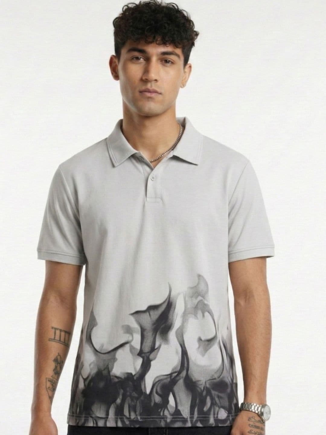glitchez Men Printed Polo Collar T-shirt - view 1