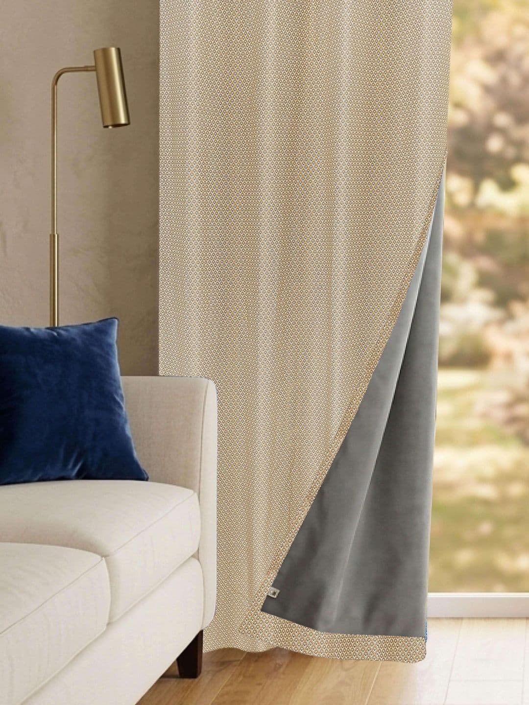 Saral Home Beige Black Out Curtains and Sheers - view 1