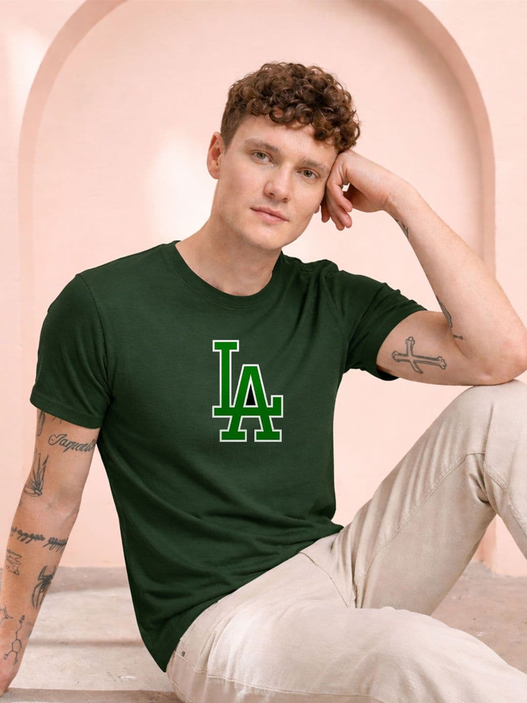 HERE&NOW Men Typography Printed Round Neck Cotton T-shirt - view 1