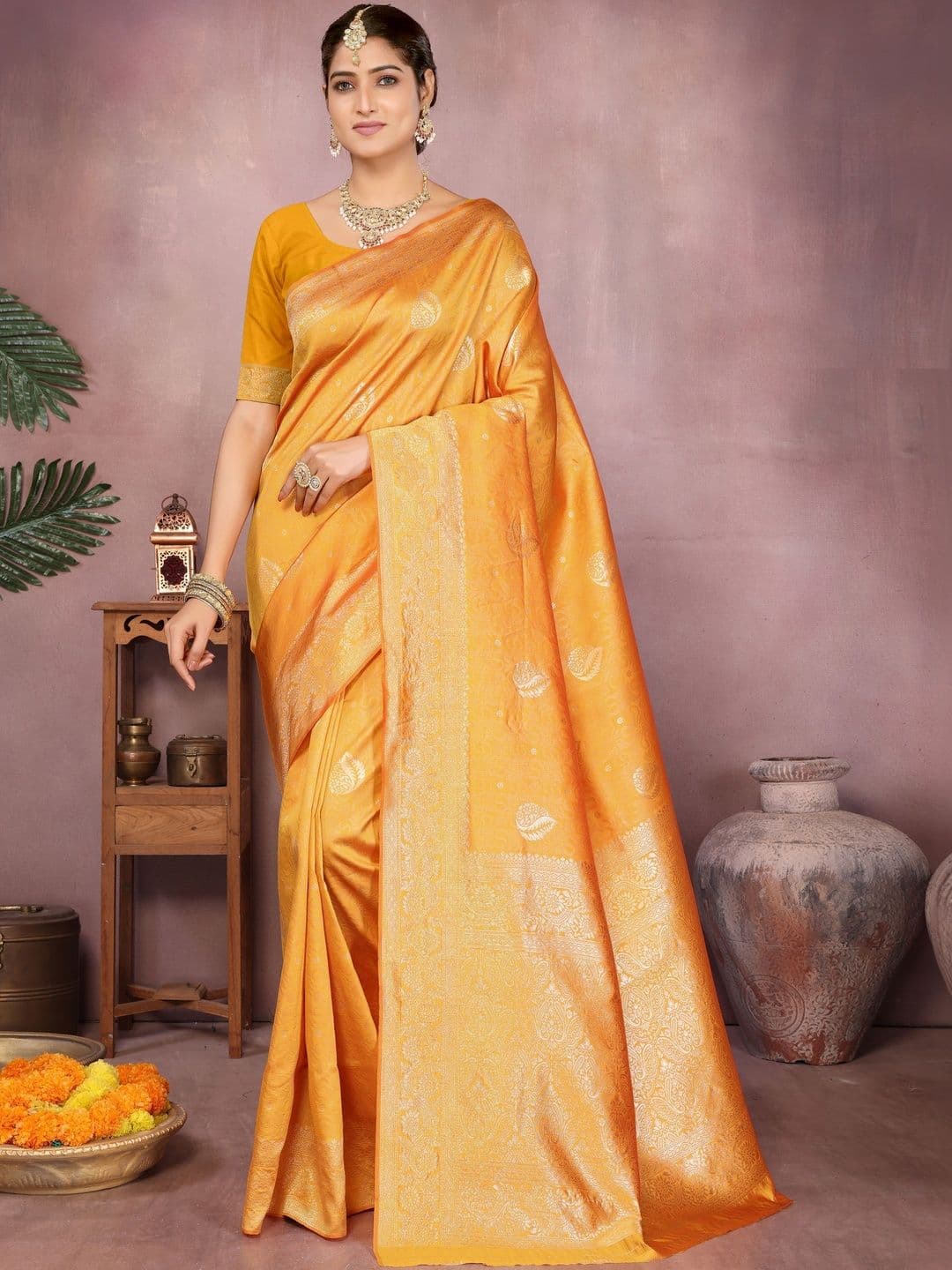 Anouk Woven Design Art Silk Saree - view 1