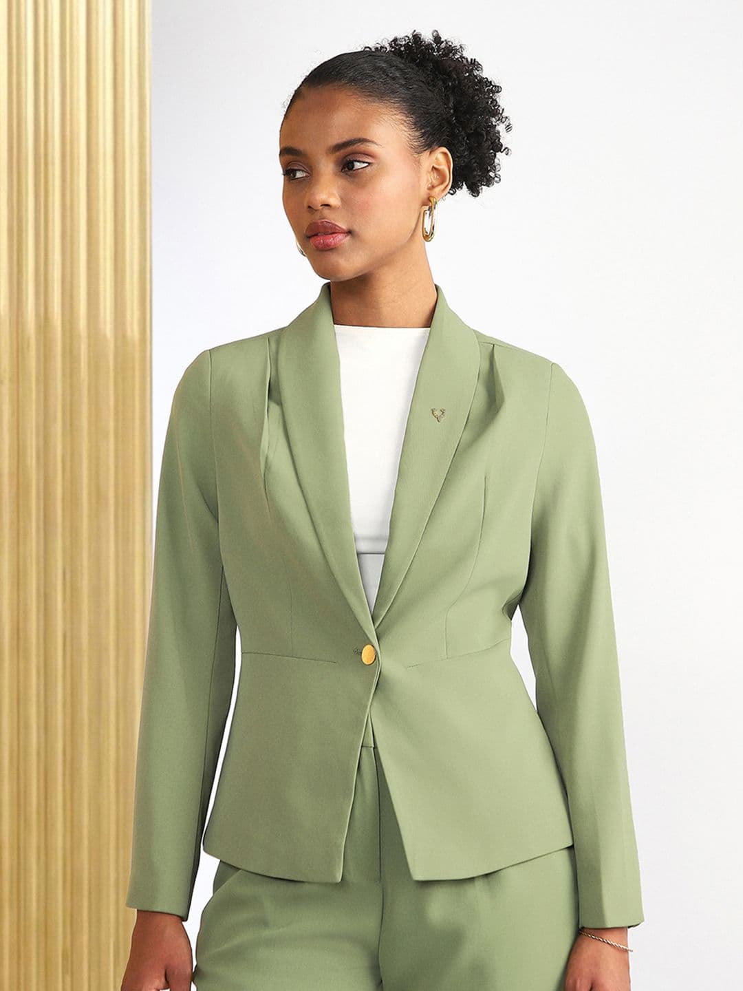 Allen Solly Woman Notched Lapel Single-Breasted Formal Blazers - view 1