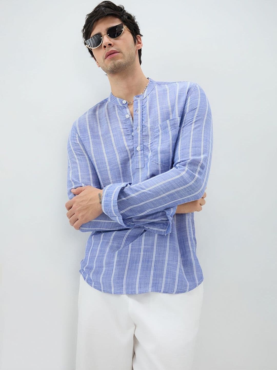 VASTRADO Men Striped Kurta - view 1
