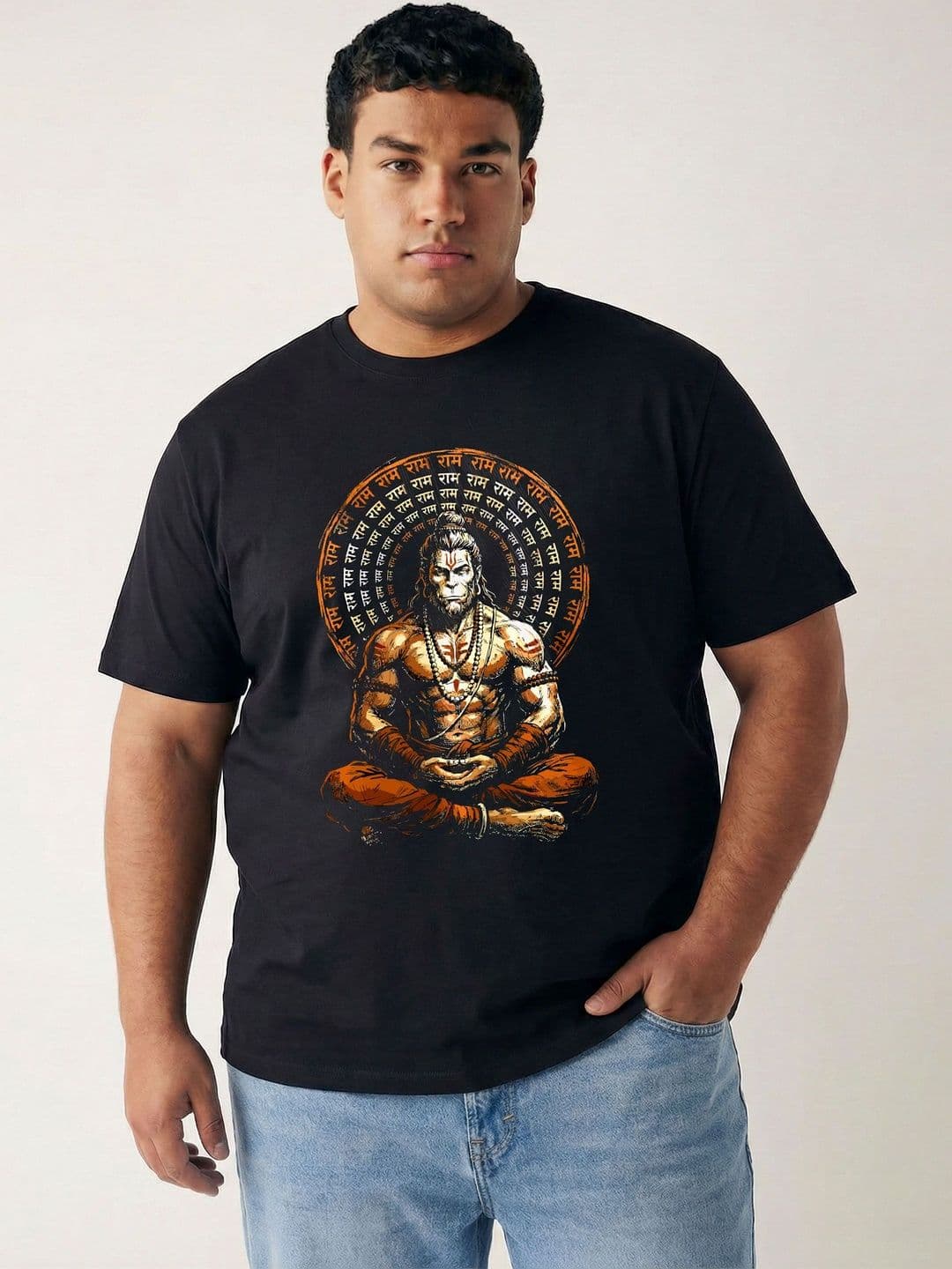 Toodle Plus Men Plus Size Graphic Print Cotton Regular Fit Casual T-Shirt - view 1