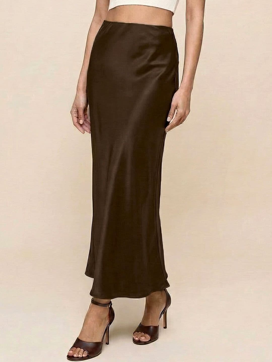 ADDYVERO Women Satin Midi A-Line Skirt - view 1