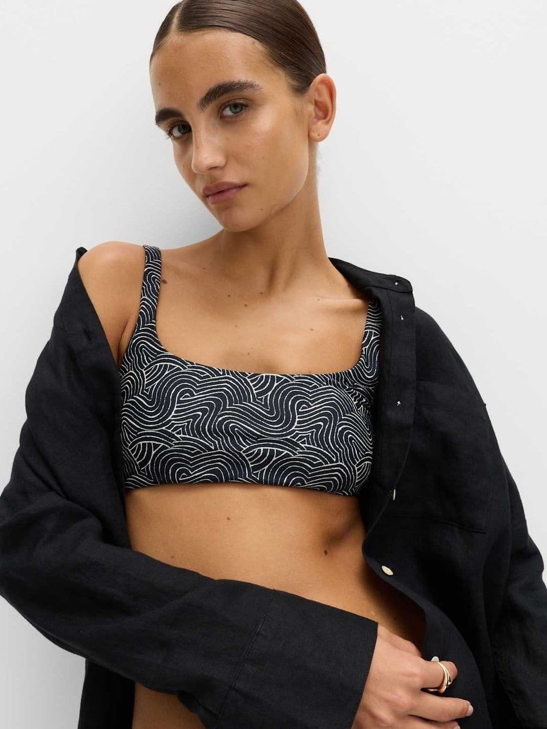 Marks & Spencer Women Printed Scoop Neck Bikini Swimwear - view 1