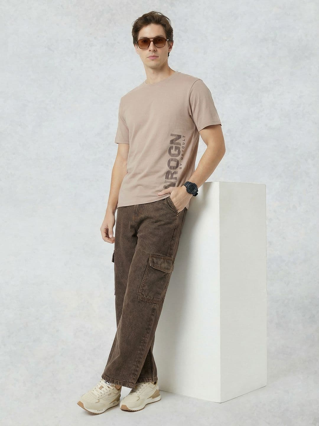 WROGN Brand Logo Printed Slim Fit T-shirt - view 1