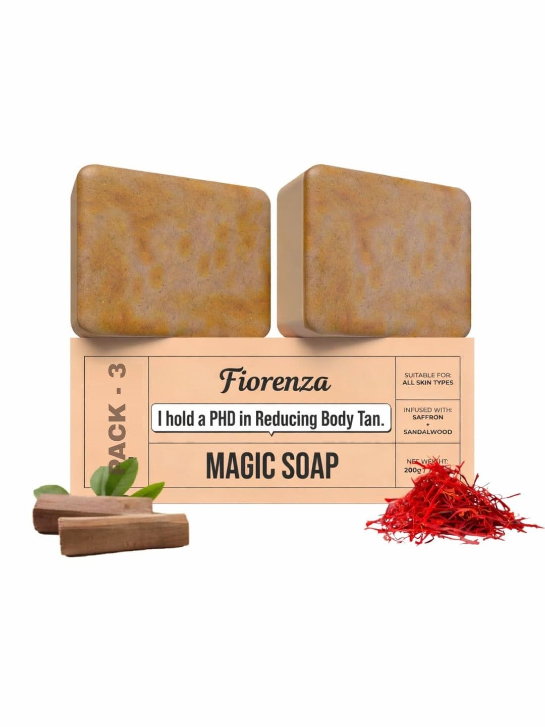 Fiorenza Set Of 3 Reducing Body Tan Magic Soap - 200 g Each - view 1