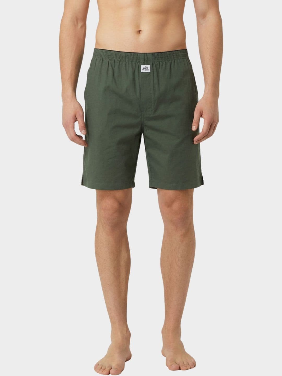 Levis 074 Men Regular Fit Solid Woven Cotton Boxer Shorts with Back Pocket - view 1