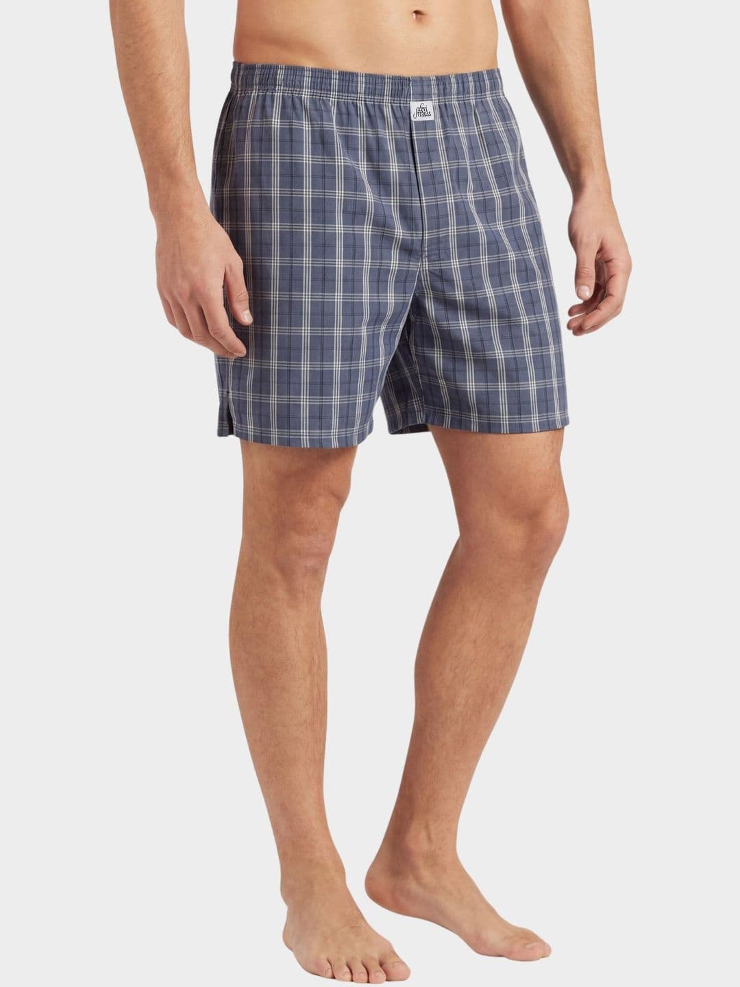 Levis 075 Men Regular Fit Checked Woven Cotton Boxer Shorts with Back Pocket - view 1