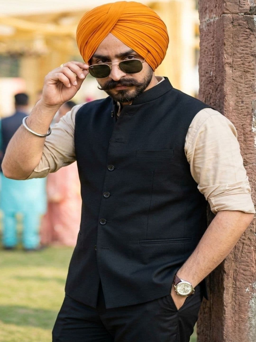 THE FASHION HUB Single-Breasted Nehru Jacket - view 1