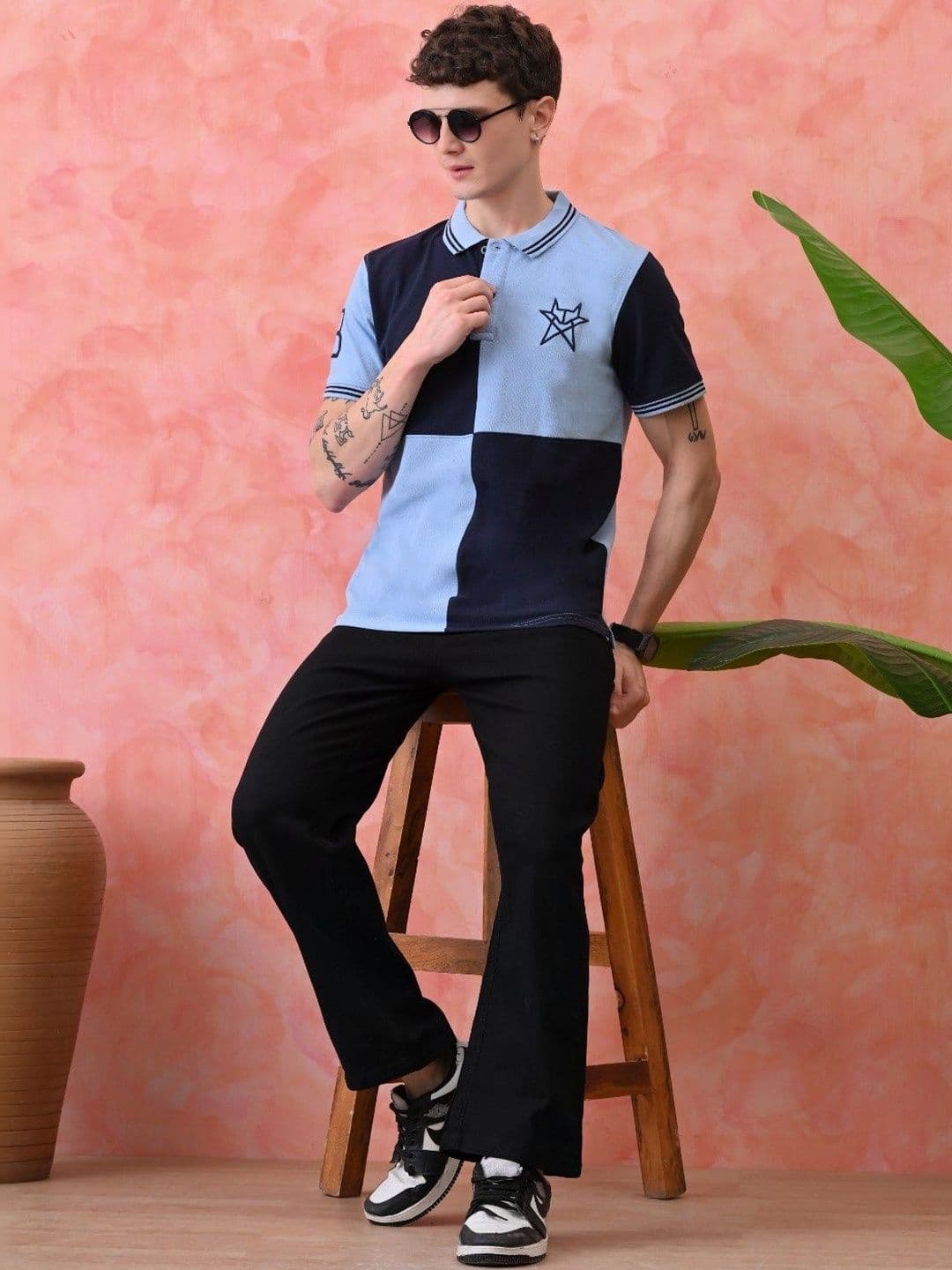 Mast & Harbour Men Polo Collar T-shirt - view 1