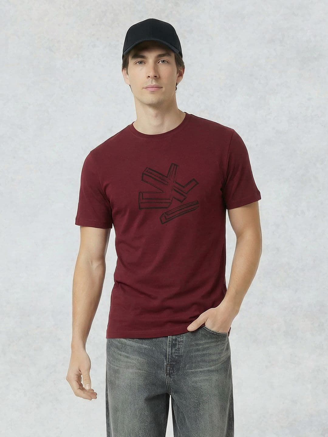 WROGN Brand Logo Printed Cotton T-shirt - view 1