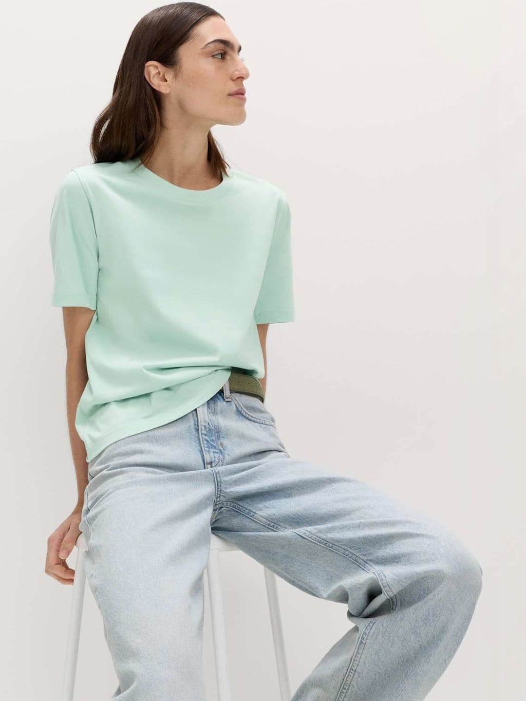 Marks & Spencer Women Pure Cotton Everyday Fit T-Shirt - view 1